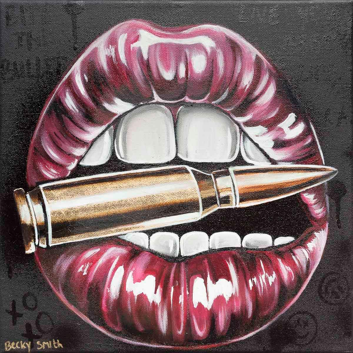 Bite The Bullet - Original - SOLD by artist Becky Smith - Wyecliffe Galleries