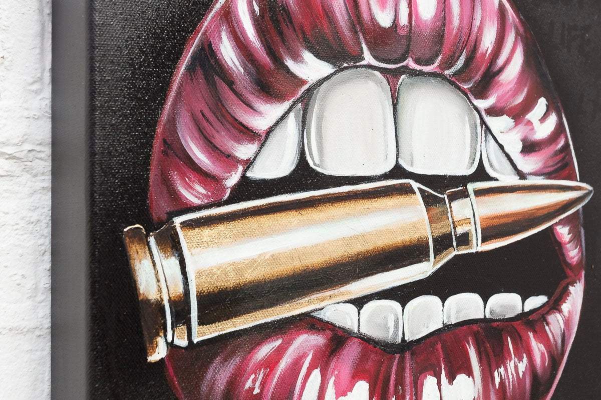 Bite The Bullet - Original - SOLD by artist Becky Smith - Wyecliffe Galleries