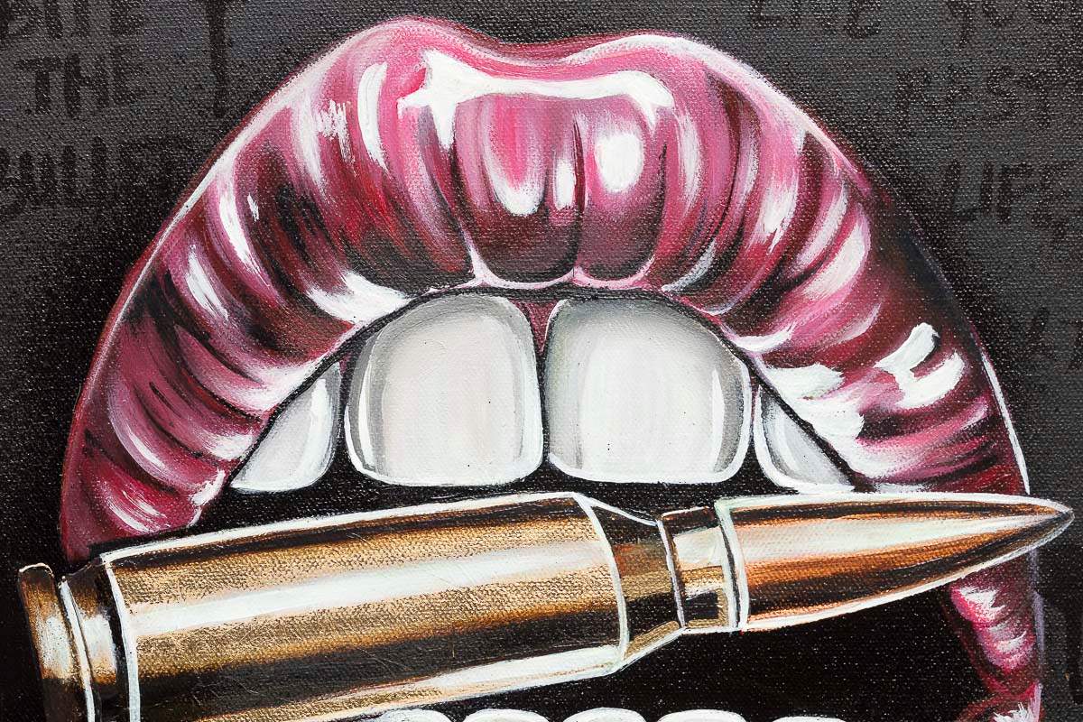 Bite The Bullet - Original - SOLD by artist Becky Smith - Wyecliffe Galleries