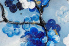 Blossoming Blues Triptych - Original - SOLD by artist Becky Smith - Wyecliffe Galleries