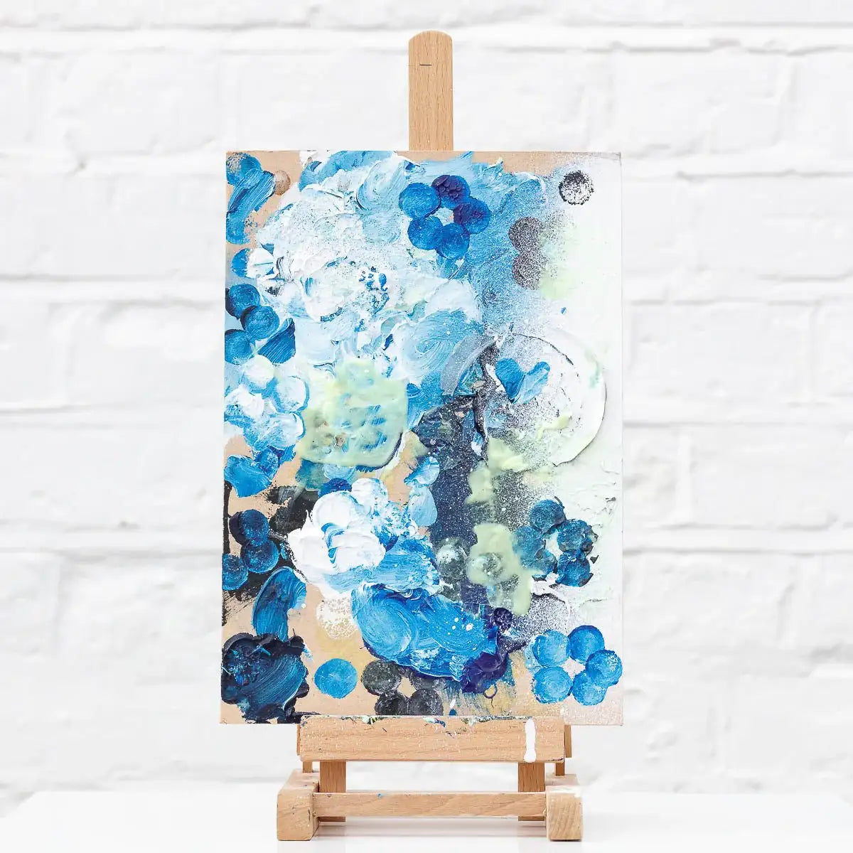 Blossoming Blues Triptych - Original - SOLD by artist Becky Smith - Wyecliffe Galleries