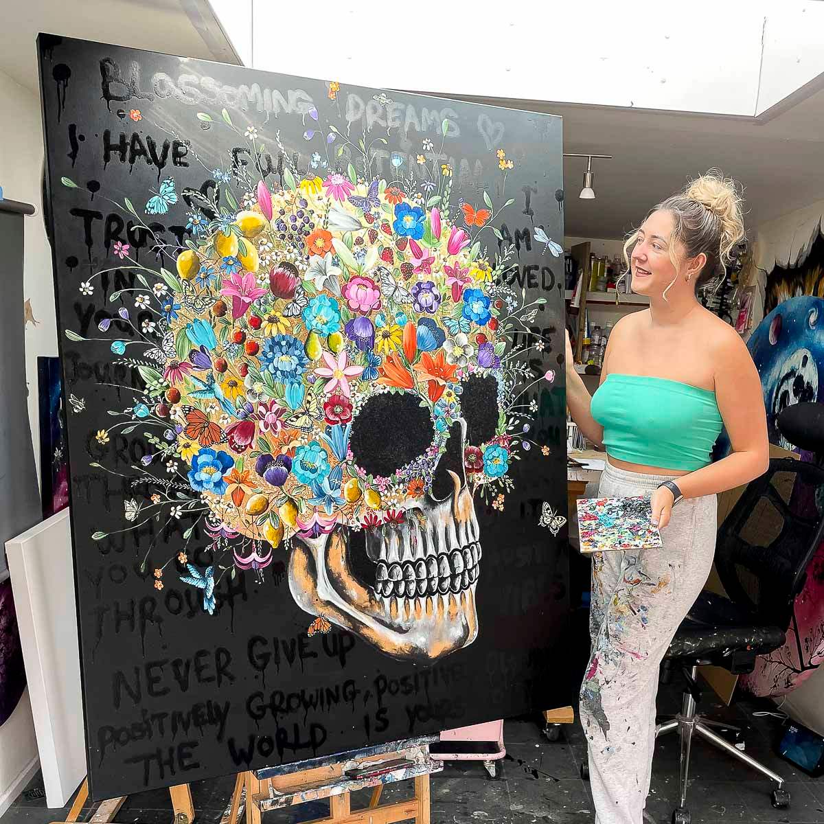 Blossoming Dreams - Original - SOLD by artist Becky Smith - Wyecliffe Galleries