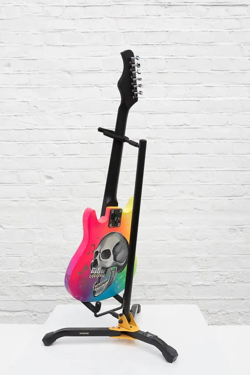 Born to Be Wild – Original Hand Painted Guitar - SOLD by artist Becky Smith - Wyecliffe Galleries