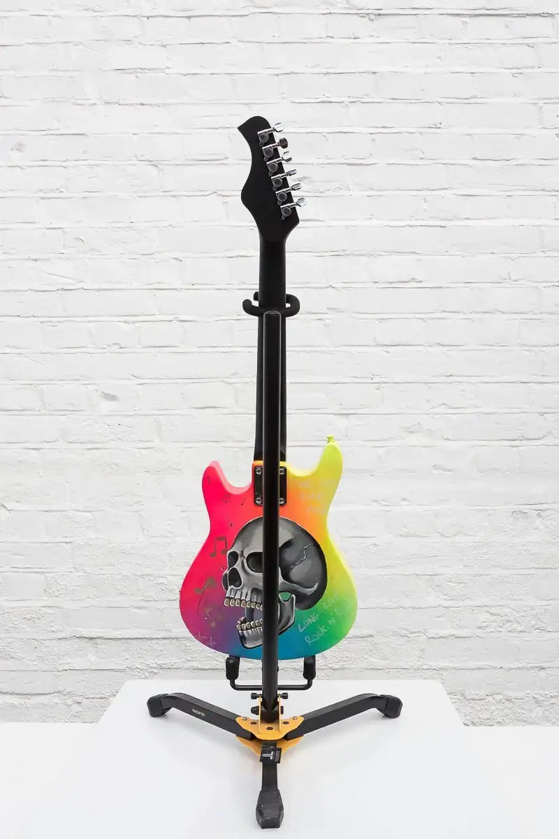 Born to Be Wild – Original Hand Painted Guitar - SOLD by artist Becky Smith - Wyecliffe Galleries