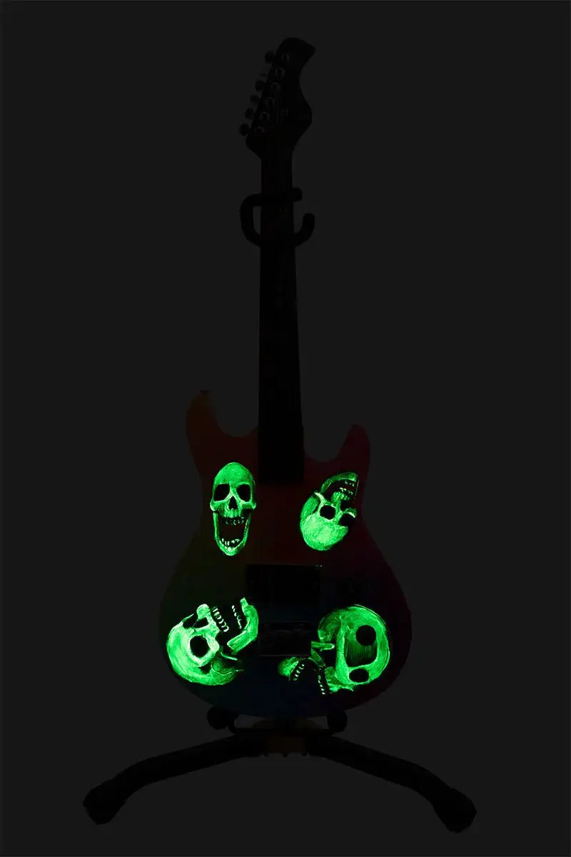 Born to Be Wild – Original Hand Painted Guitar - SOLD by artist Becky Smith - Wyecliffe Galleries