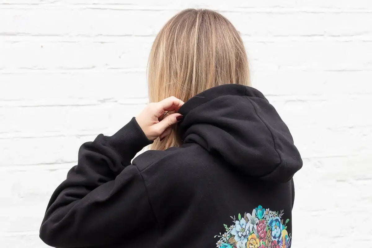 Born to Bloom - Limited Edition Unisex Hoodie - SOLD OUT by artist Becky Smith - Wyecliffe Galleries
