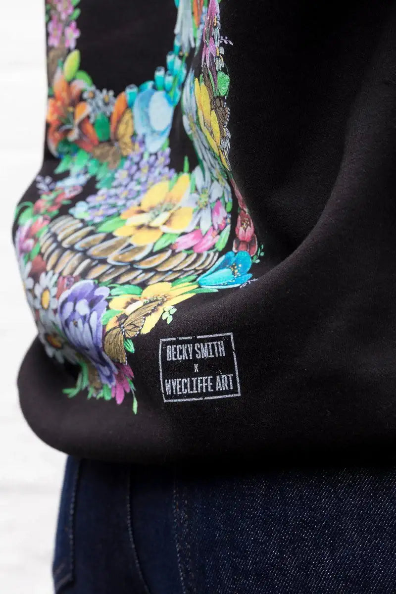 Born to Bloom - Limited Edition Unisex Hoodie - SOLD OUT by artist Becky Smith - Wyecliffe Galleries