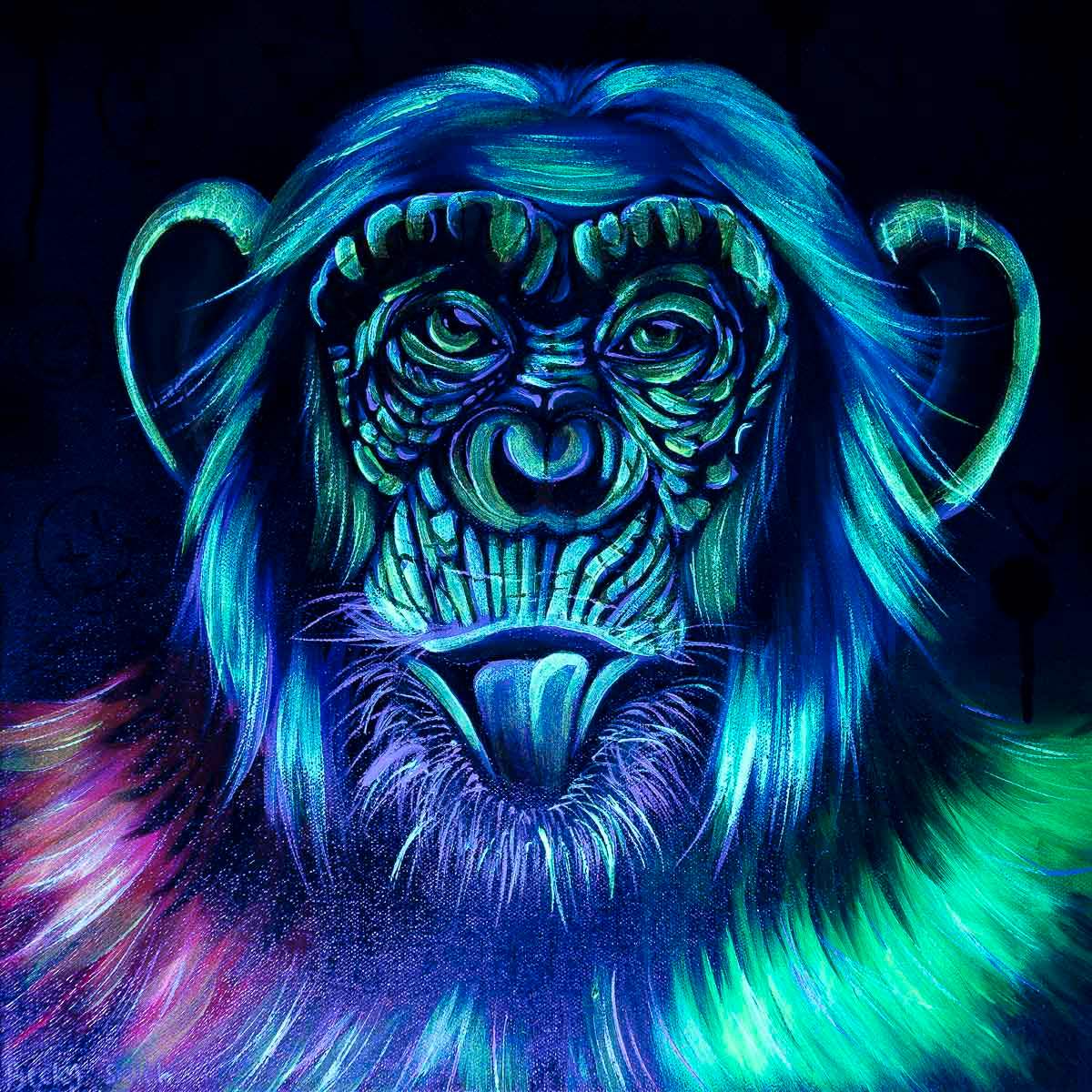 Cheeky Monkey - Original by artist Becky Smith - Wyecliffe Galleries