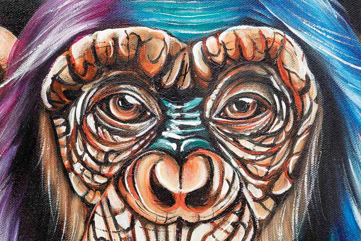 Cheeky Monkey - Original by artist Becky Smith - Wyecliffe Galleries