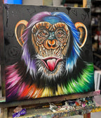 Cheeky Monkey - Original by artist Becky Smith - Wyecliffe Galleries