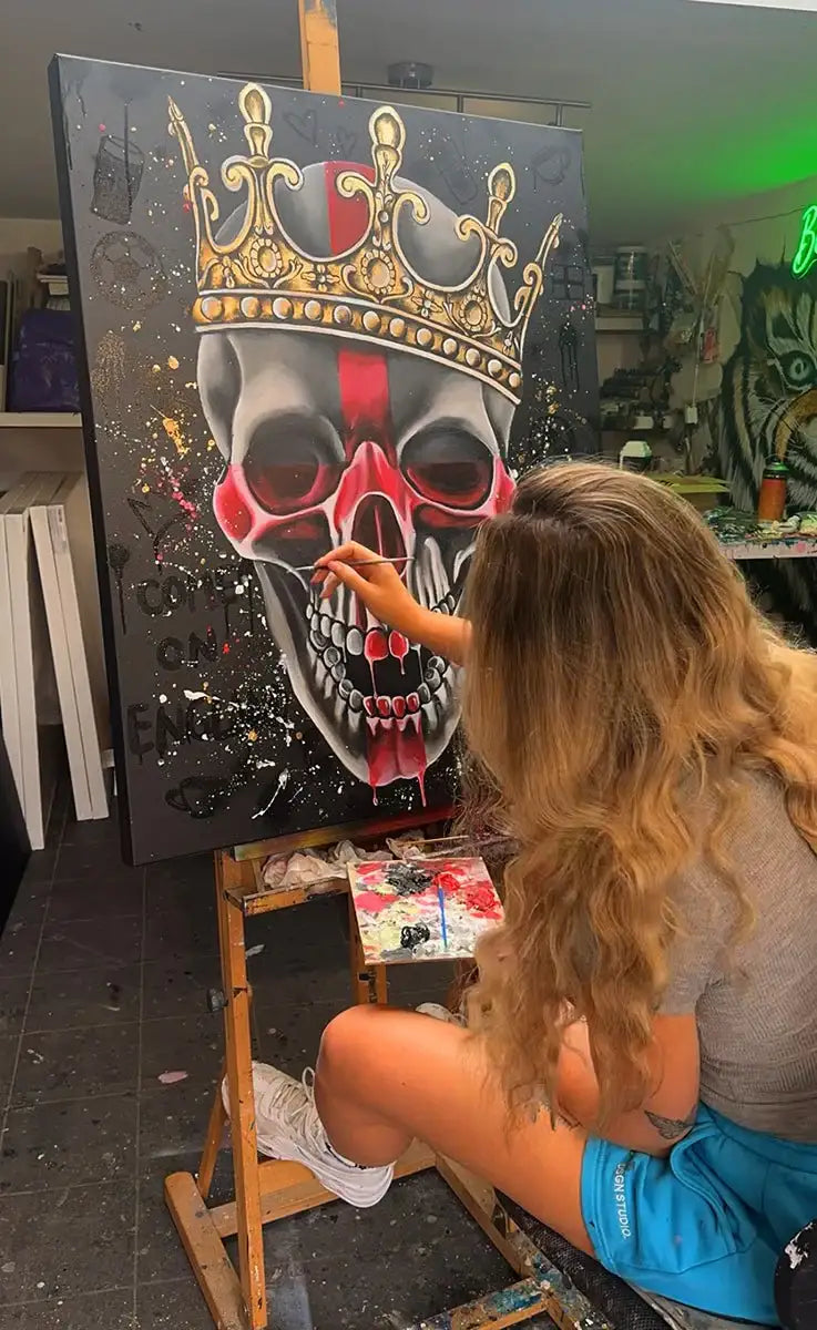 Come On England - Original - SOLD by artist Becky Smith - Wyecliffe Galleries