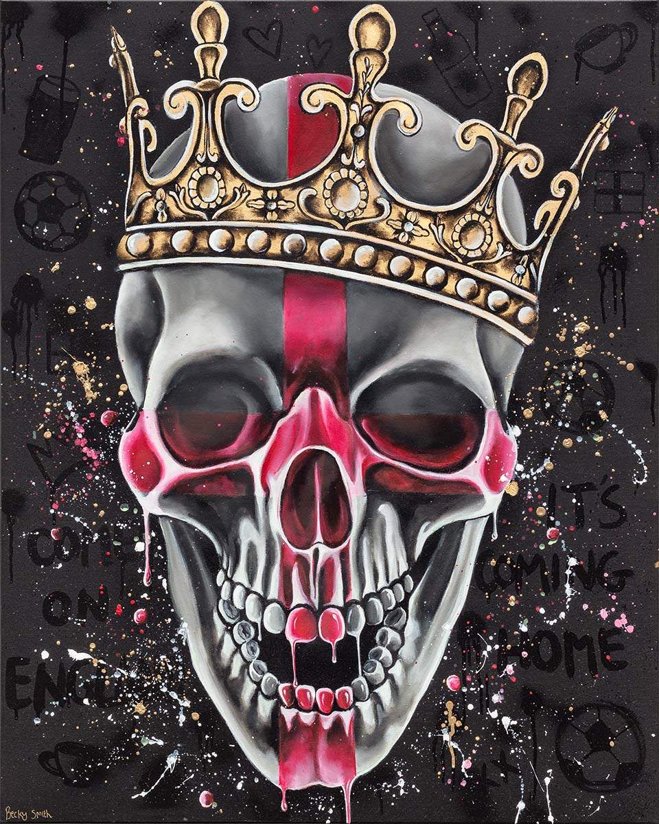 Come On England - Original - SOLD by artist Becky Smith - Wyecliffe Galleries