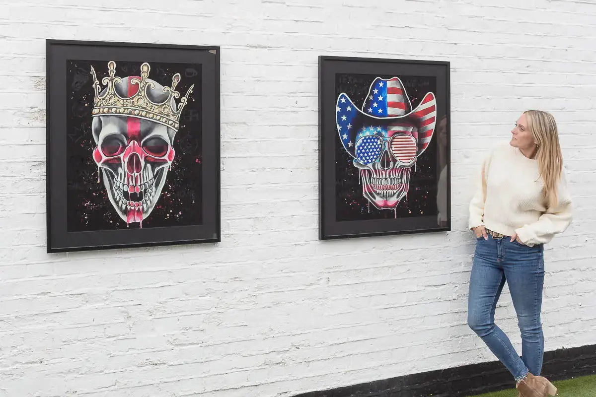 Come On England & Texas Hold 'Em - Set of 2 - Luxury Artist Proof by artist Becky Smith - Wyecliffe Galleries