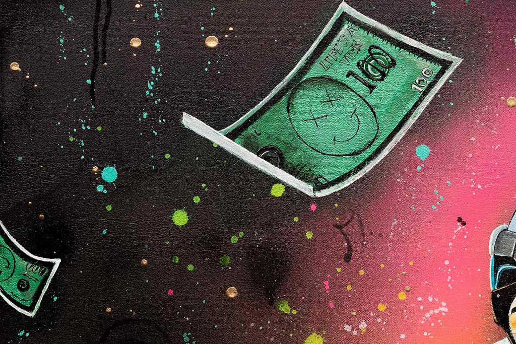 DJ Funky Monkey - Original - SOLD by artist Becky Smith - Wyecliffe Galleries