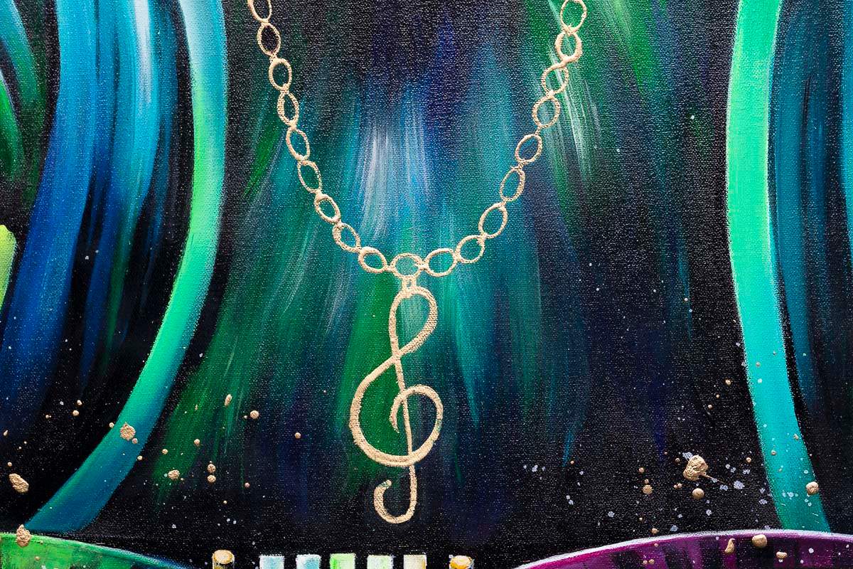 DJ Funky Monkey - Original - SOLD by artist Becky Smith - Wyecliffe Galleries