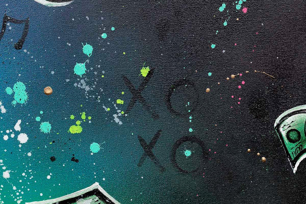 DJ Funky Monkey - Original - SOLD by artist Becky Smith - Wyecliffe Galleries