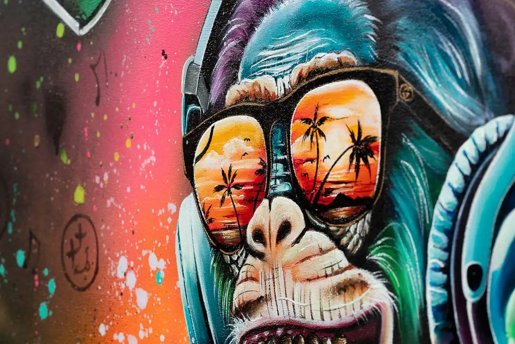 DJ Funky Monkey - Original - SOLD by artist Becky Smith - Wyecliffe Galleries