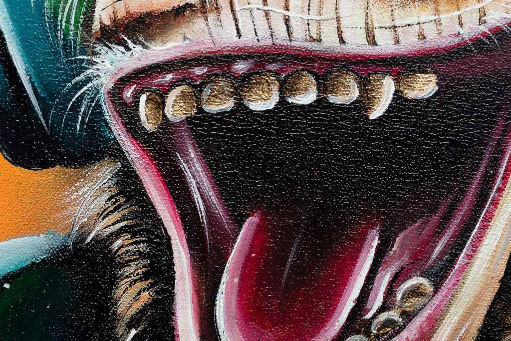 DJ Funky Monkey - Original - SOLD by artist Becky Smith - Wyecliffe Galleries