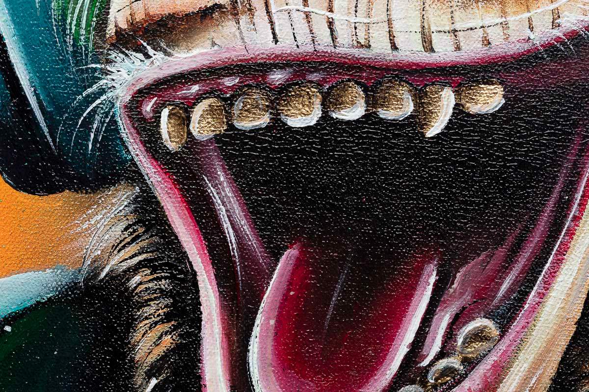 DJ Funky Monkey - Original - SOLD by artist Becky Smith - Wyecliffe Galleries