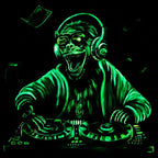 DJ Funky Monkey - Original - SOLD by artist Becky Smith - Wyecliffe Galleries