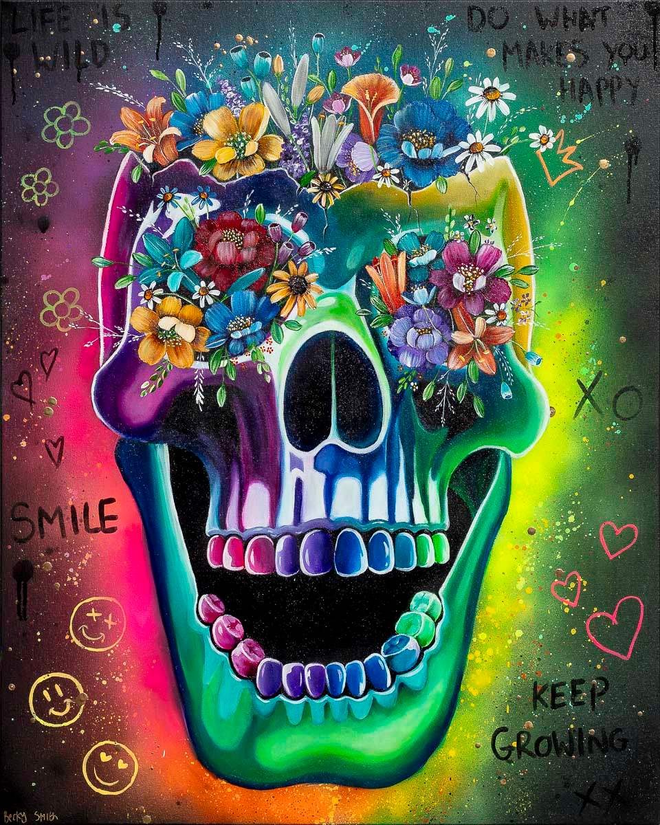 Do What Makes You Happy - Original - SOLD by artist Becky Smith - Wyecliffe Galleries