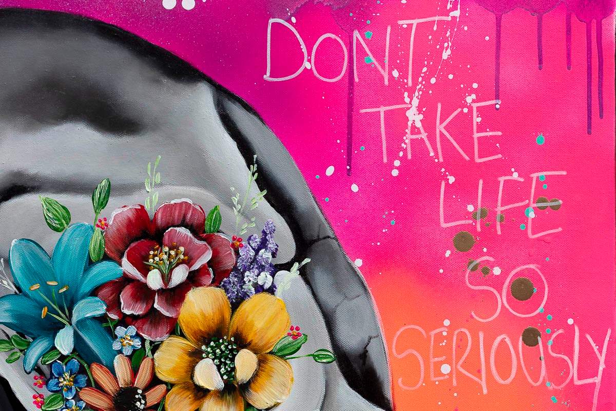 Don't Take Life So Seriously - Original by artist Becky Smith - Wyecliffe Galleries