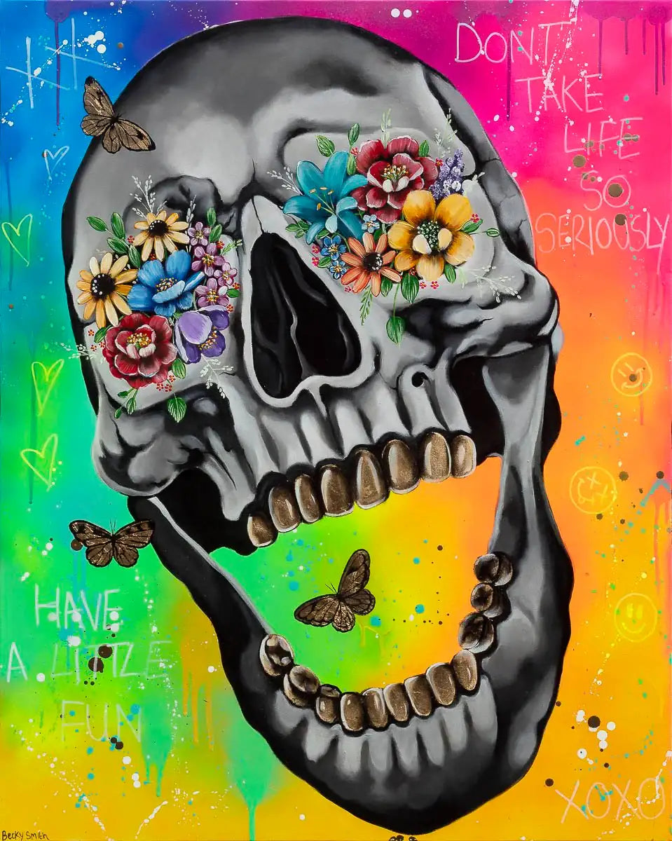 Don't Take Life So Seriously - Original by artist Becky Smith - Wyecliffe Galleries