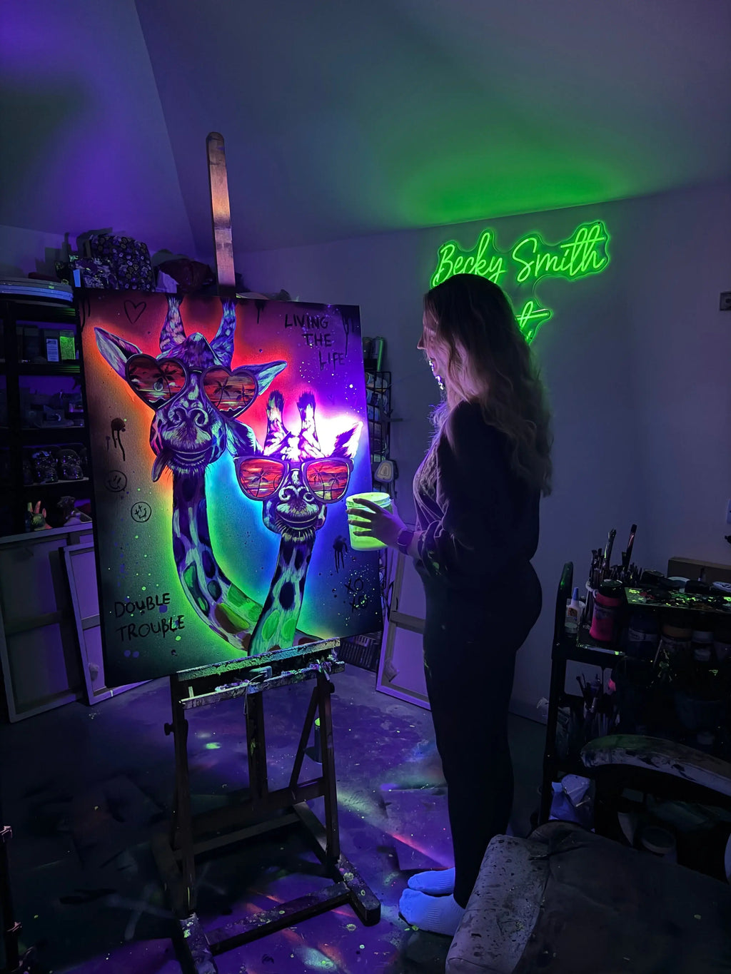 Double Trouble - Original - SOLD by artist Becky Smith - Wyecliffe Galleries