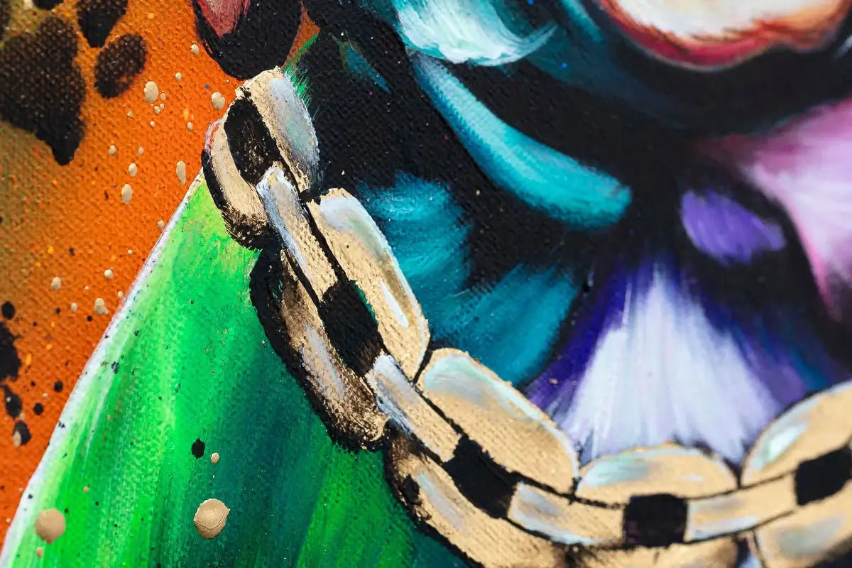 Down With The Dawgs - Original - SOLD by artist Becky Smith - Wyecliffe Galleries