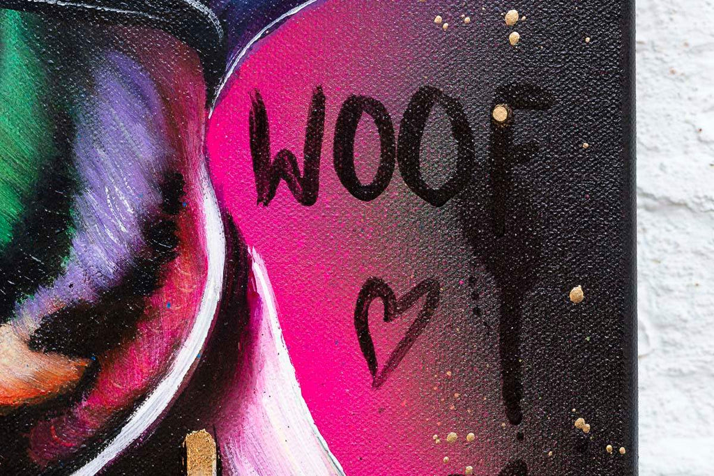 Down With The Dawgs - Original - SOLD by artist Becky Smith - Wyecliffe Galleries