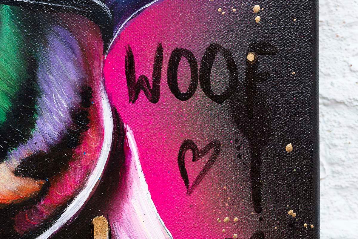 Down With The Dawgs - Original - SOLD by artist Becky Smith - Wyecliffe Galleries