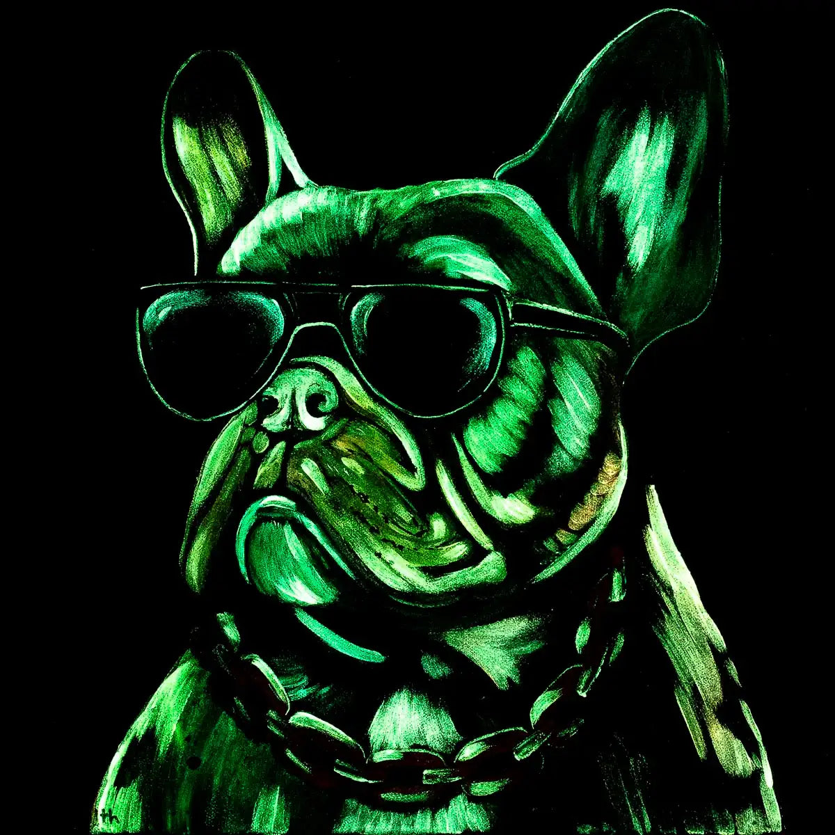 Down With The Dawgs - Original - SOLD by artist Becky Smith - Wyecliffe Galleries