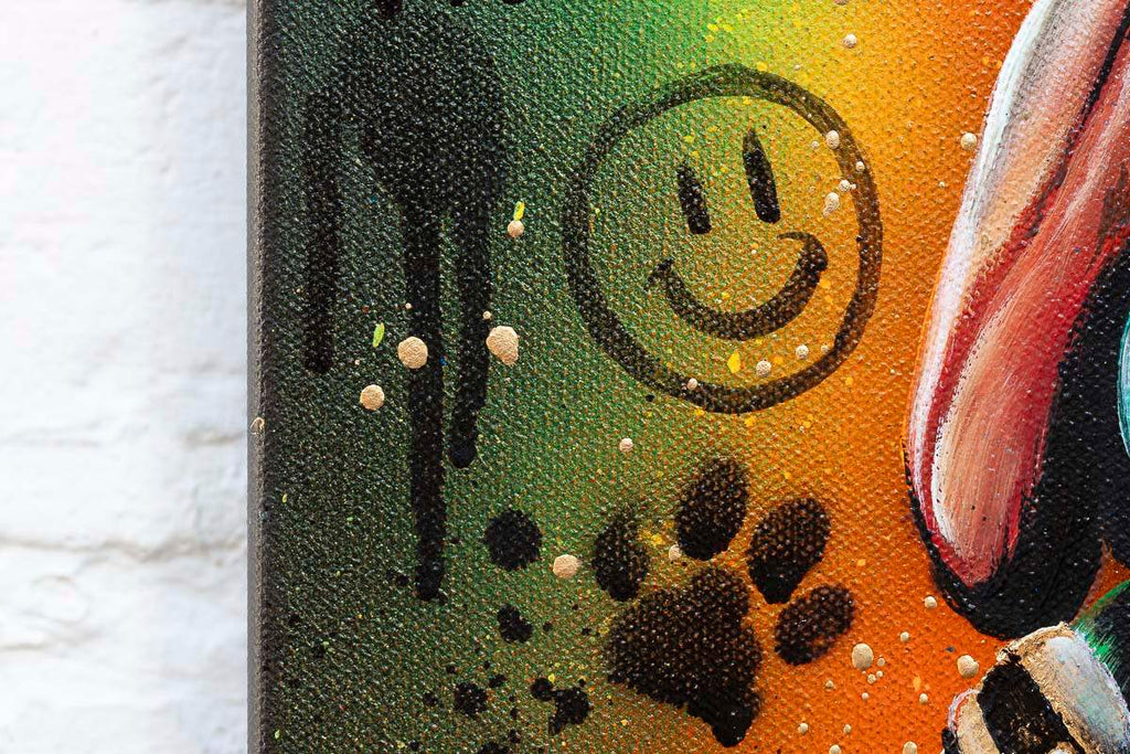 Down With The Dawgs - Original - SOLD by artist Becky Smith - Wyecliffe Galleries