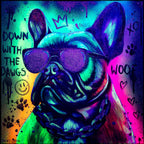 Down With The Dawgs - Original - SOLD by artist Becky Smith - Wyecliffe Galleries