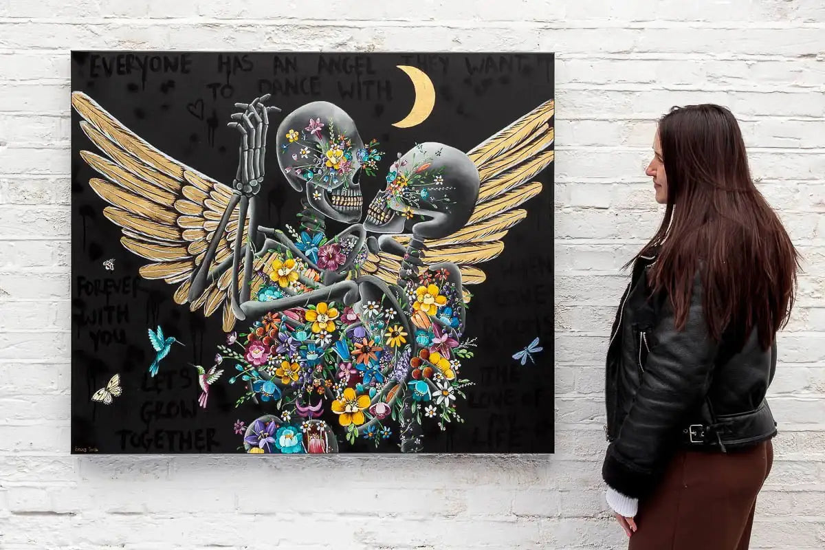Everyone Has An Angel They Want To Dance With - Original - SOLD by artist Becky Smith - Wyecliffe Galleries