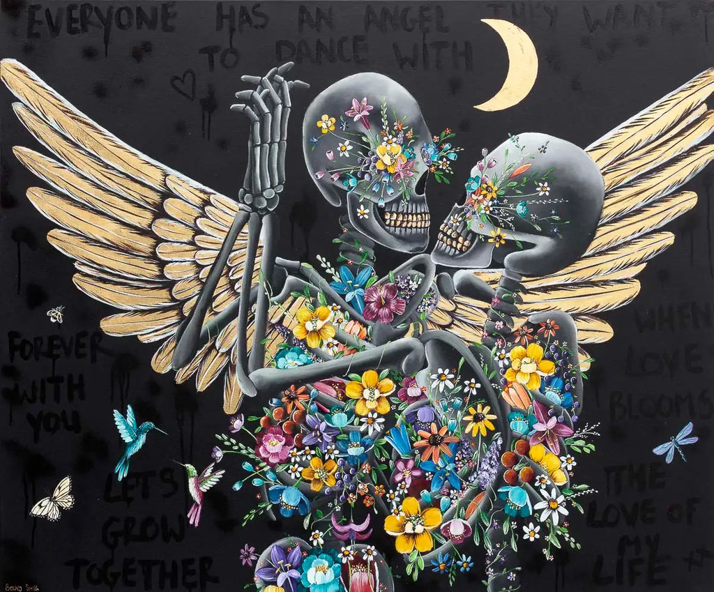 Everyone Has An Angel They Want To Dance With - Original - SOLD by artist Becky Smith - Wyecliffe Galleries