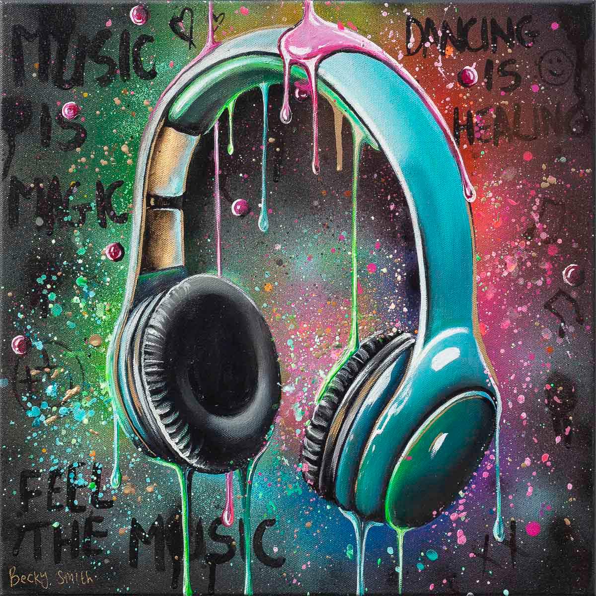 Feel The Music - Original - SOLD by artist Becky Smith - Wyecliffe Galleries