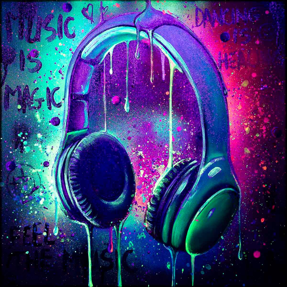 Feel The Music - Original - SOLD by artist Becky Smith - Wyecliffe Galleries