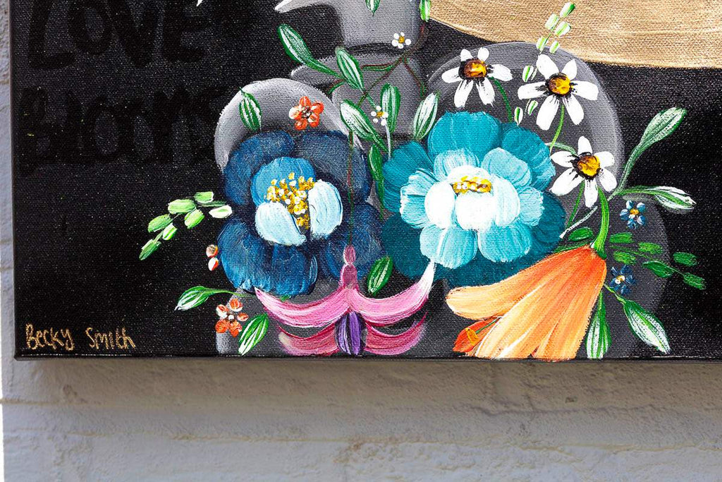 Find Someone Who Grows Flowers in the Darkest Part of You - SOLD by artist Becky Smith - Wyecliffe Galleries