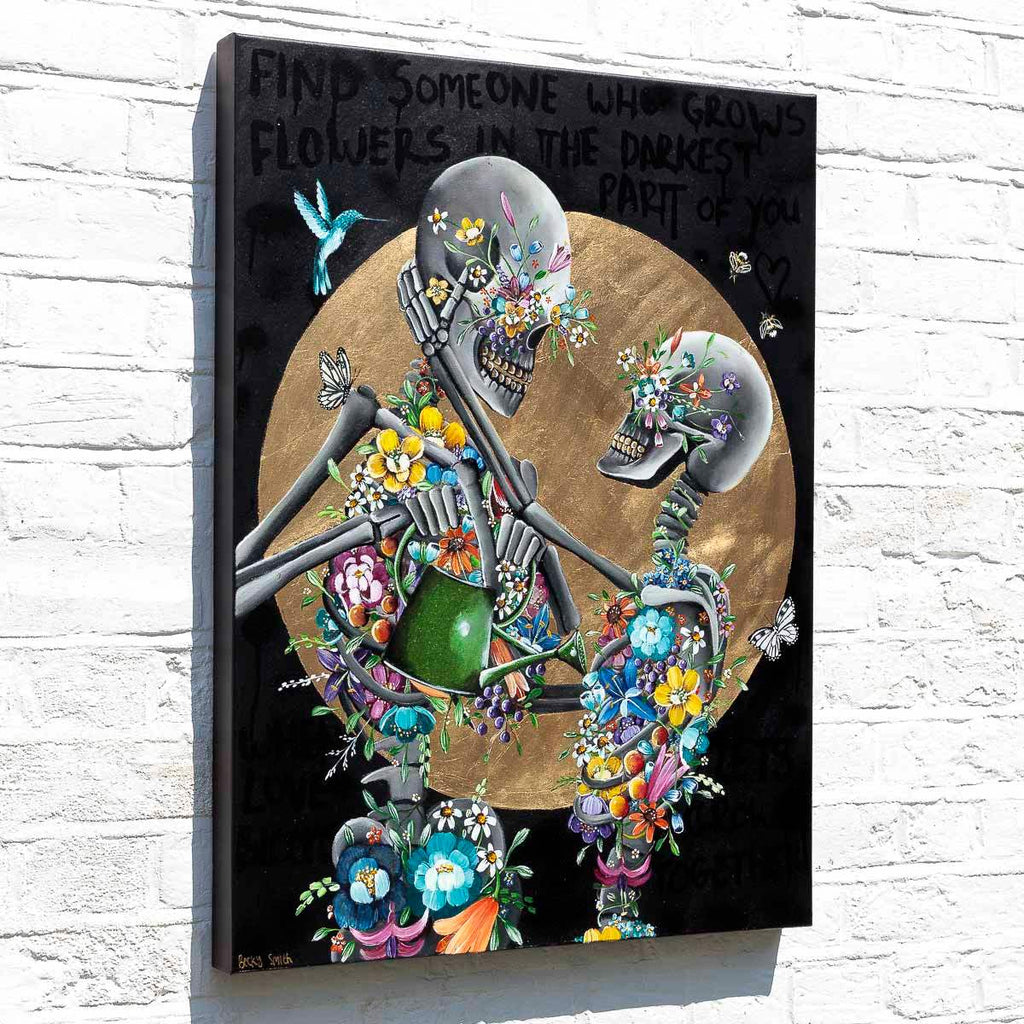 Find Someone Who Grows Flowers in the Darkest Part of You - SOLD by artist Becky Smith - Wyecliffe Galleries