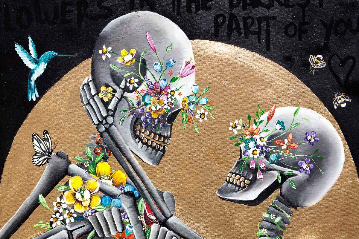 Find Someone Who Grows Flowers in the Darkest Part of You - SOLD by artist Becky Smith - Wyecliffe Galleries