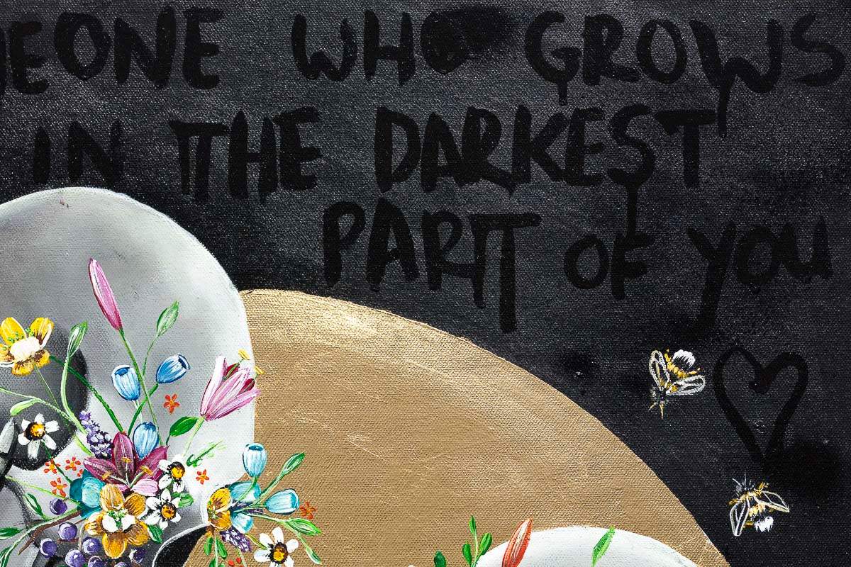 Find Someone Who Grows Flowers in the Darkest Part of You - SOLD by artist Becky Smith - Wyecliffe Galleries