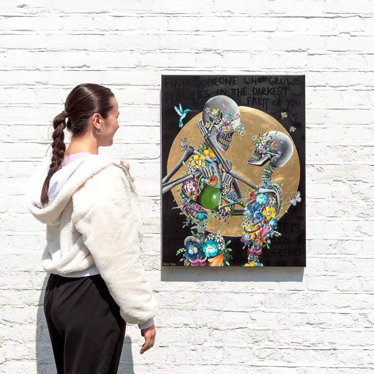 Find Someone Who Grows Flowers in the Darkest Part of You - SOLD by artist Becky Smith - Wyecliffe Galleries