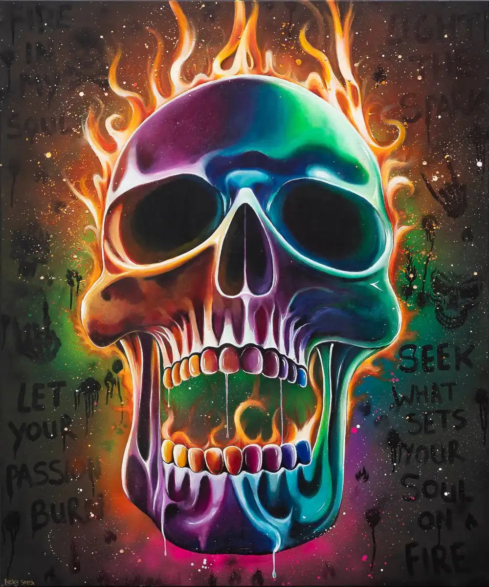 Fire In My Soul - Original - SOLD by artist Becky Smith - Wyecliffe Galleries