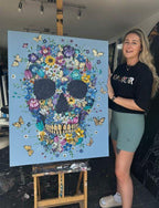 Flowers For Thought - Original - SOLD by artist Becky Smith - Wyecliffe Galleries