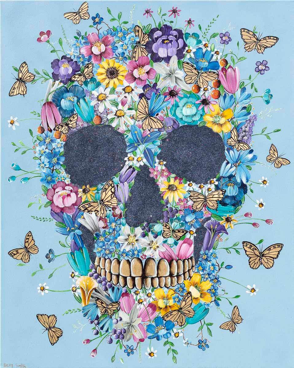 Flowers For Thought - Original - SOLD by artist Becky Smith - Wyecliffe Galleries