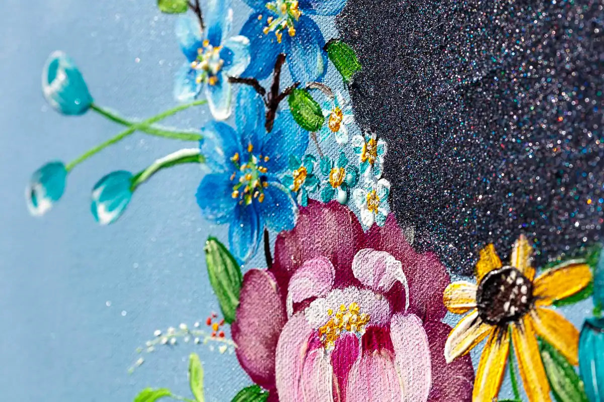 Flowers For Thought - Original - SOLD by artist Becky Smith - Wyecliffe Galleries