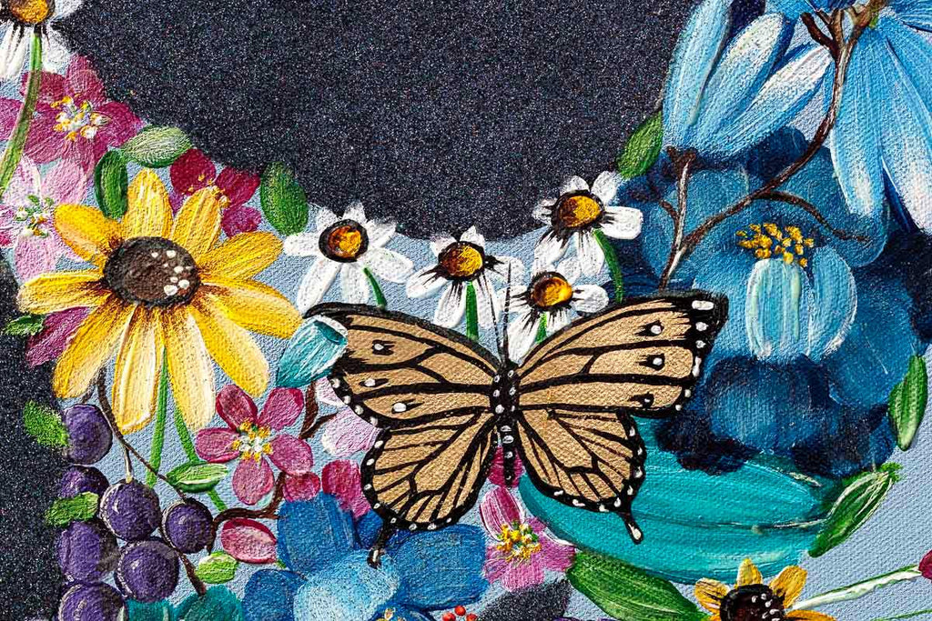 Flowers For Thought - Original - SOLD by artist Becky Smith - Wyecliffe Galleries