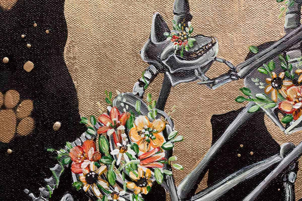 Frenchie Love - Original - SOLD by artist Becky Smith - Wyecliffe Galleries