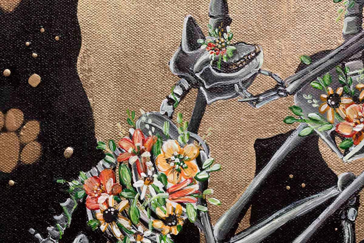 Frenchie Love - Original - SOLD by artist Becky Smith - Wyecliffe Galleries